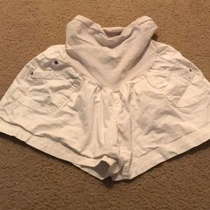 Maternity white shorts